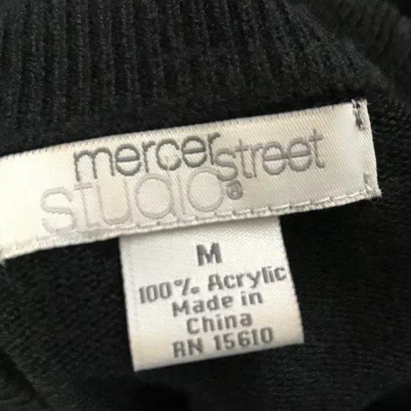Mercer Street Studio Sweater Rhinestones Black M - Picture 7 of 7
